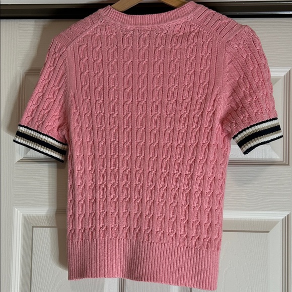 Tommy Hilfiger Pink Preppy Cable Knit Sweater Size Medium NWOT Casual - Picture 3 of 9